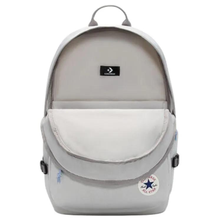 Converse Straight Edge Polyester Backpack Unisex Gray Fossil (Unisex) Backpacks 10021138 A14