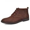 Men's Frosted Leather Suede High-Top Desert Boots