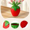 Strawberry Decorative Container with Green Leaves Planter for Wedding Centerpiece