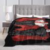 Hannibal Hannigram Knitted Blankets Flannel Mads Mikkelsen Ultra-Soft Throw Blanket for Home Couch Bedroom Quilt
