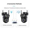 Dual-Lens Night Vision Wireless HD Camera: 360° Indoor/Outdoor WiFi Monitor