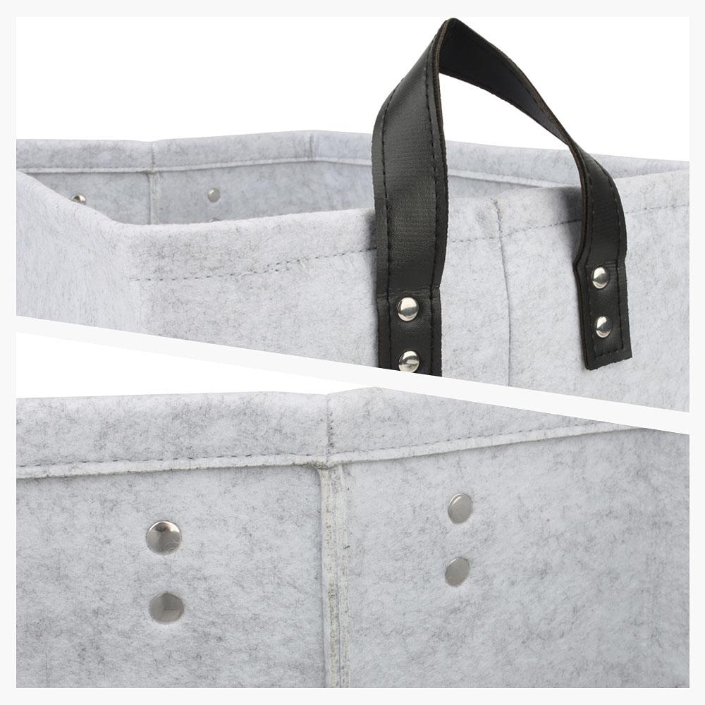 Personalized Pet Toy Storage Basket Felt Cat Dog Toys Storage Box Custom Name Tag Dogs Cloth Home Organize Tool