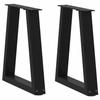 VidaXL V-Shaped Coffee Table Legs 2 Pieces Black 28 X (42-43,3) Cm Steel 4012540
