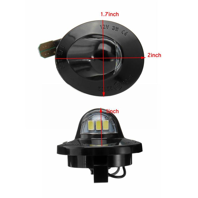 2 Pcs For Ford F 150 250 350 450 550 Ranger Explorer ExcursionWhite Canbus LED Car Number License Plate Light Lamp Replacement