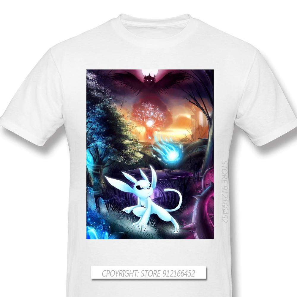 Wisps Chiffon Print 100 Cotton Funny T Shirts Ori And The Blind Forest Naru Gumo Kuro Game Unisex Fashion Streetwear