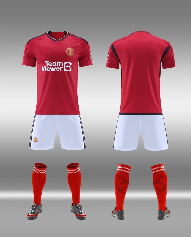 Adult football jersey set Boys Messi C Luo jersey Primary school girls class game training jersey customization