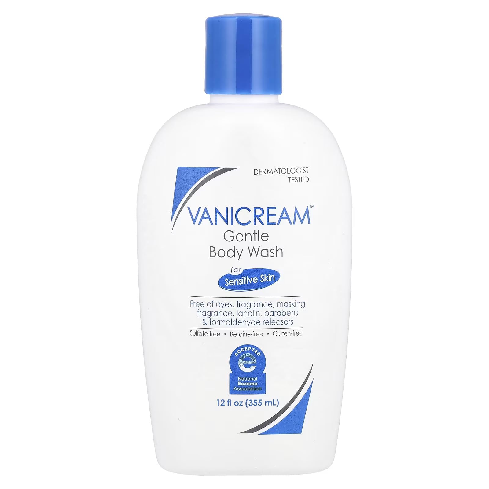 Vanicream Gentle Body Wash for Sensitive Skin, Fragrance-Free, 355ml (12ml) [Product]