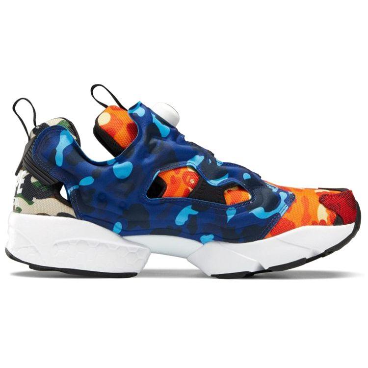 BAPE x Reebok InstaPump Fury OG Multi Camo Sneakersy Unisex Wielokolorowe Białe Czarne Q47370