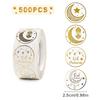 EID Mubarak Roll Stickers Ramadan Kareem Gifts Packaging Seal Stickers Islam Muslim Ramadan Decor for Home 2025 EID Gift Labels