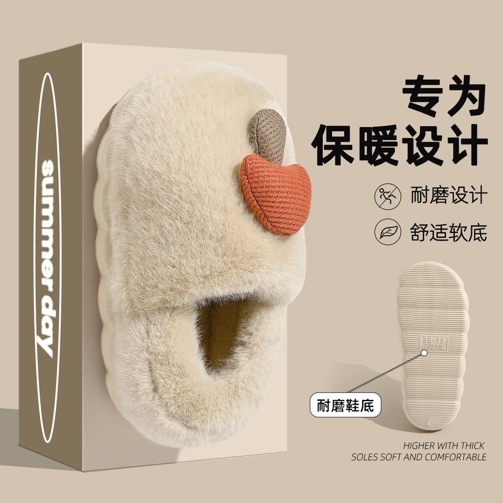 Cotton slippers winter 2025 new warm non-slip indoor home non-slip thick bottom home slippers autumn