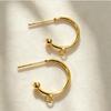Gold-Plated S925 Sterling Silver C-Shaped Ear Hook - Fade-Resistant DIY Earring Material