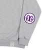 GRAVER [Unisex] Elbow Deco Logo Sweatshirt_Gray/Purple Logo