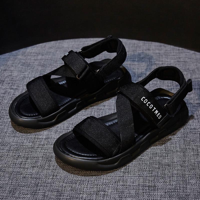 2026 Summer Shoes Women Flat Sandals Non-slip Fashion Brand Ladies Sandals Holiday Black White Shoes