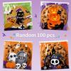 100Pcs Halloween Self Adhesive Treat Bags With Cute Spooky Prints For Packing Candies Cookies Halloween Party Favors