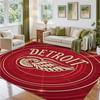 Detroit Red Wings Design Crystal Velvet Rug Soft Decorative Mat for Bedroom Entrance