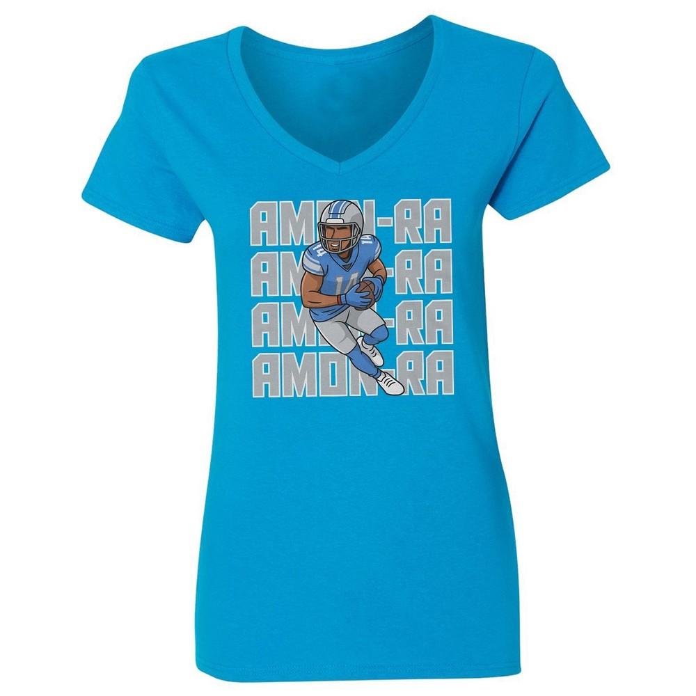 Amon-Ra Inspired Sport Design - Detroit Tribute Fans Ladies  V-Neck Tshirt Unisex T-Shirt XXXXL