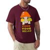 Feed Your Head With Retro Mushrooms T-Shirt Custom T Shirt Summer Clothes Oversized T Shirt Plus Size Tops Men Clothes