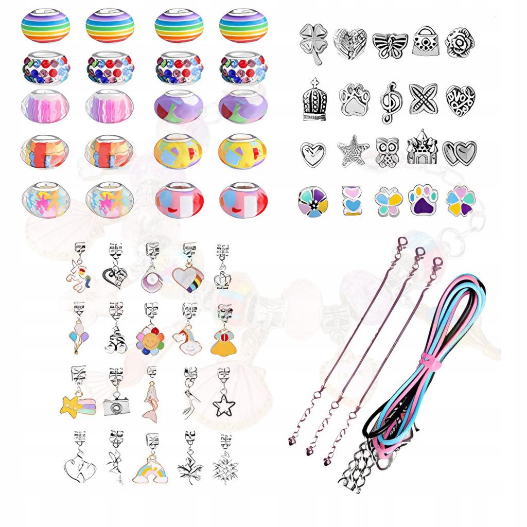DIY Charms Bracelet Necklace Making Kit Creative For Kids