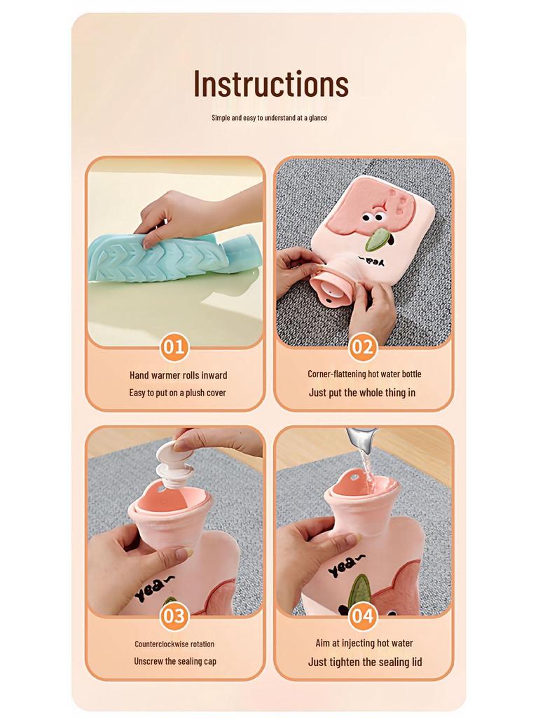 Sleva pro nováčky: Kreslený hřejivý vak na horkou vodu na zimu - Ohřívač rukou a břicha