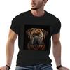 Una Maglietta con Design Frattale di un Mastiff Inglese Maglietta Casual Versatile per Unisex