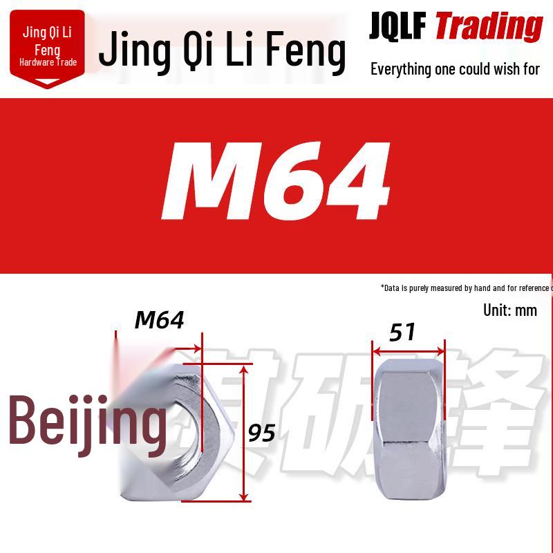 316 Stainless Steel Locking Hex Nut, M2-M64