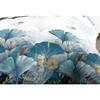 Parure Drap Plat + Drap-housse 160x200 + 2 T - Pur Coton 57 Fils - Ginko Bleu