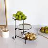 Three Layer Fruit Basket Stainless Steel Fruit Basket Modern Multi Layer Fruit Snack Storage Basket Silvery