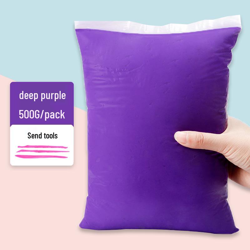 500g White Clay Play Dough for Children - DIY Craft Material for Kindergarten