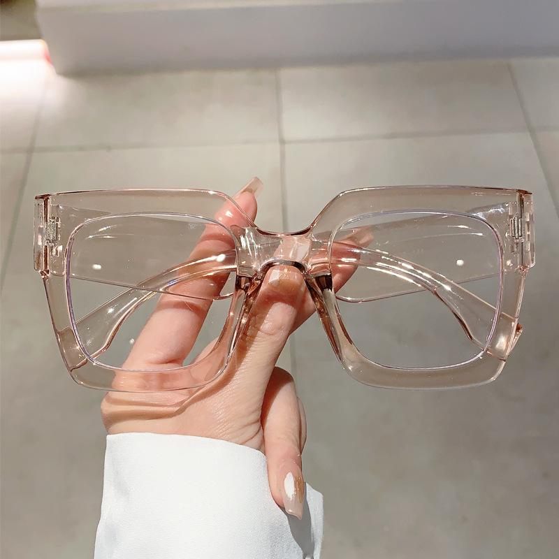 New Korean Oversized Computer Glasses Women Men Anti Blue Light Glasses Blackout Glasses Fashion Optical Glasses Lenses