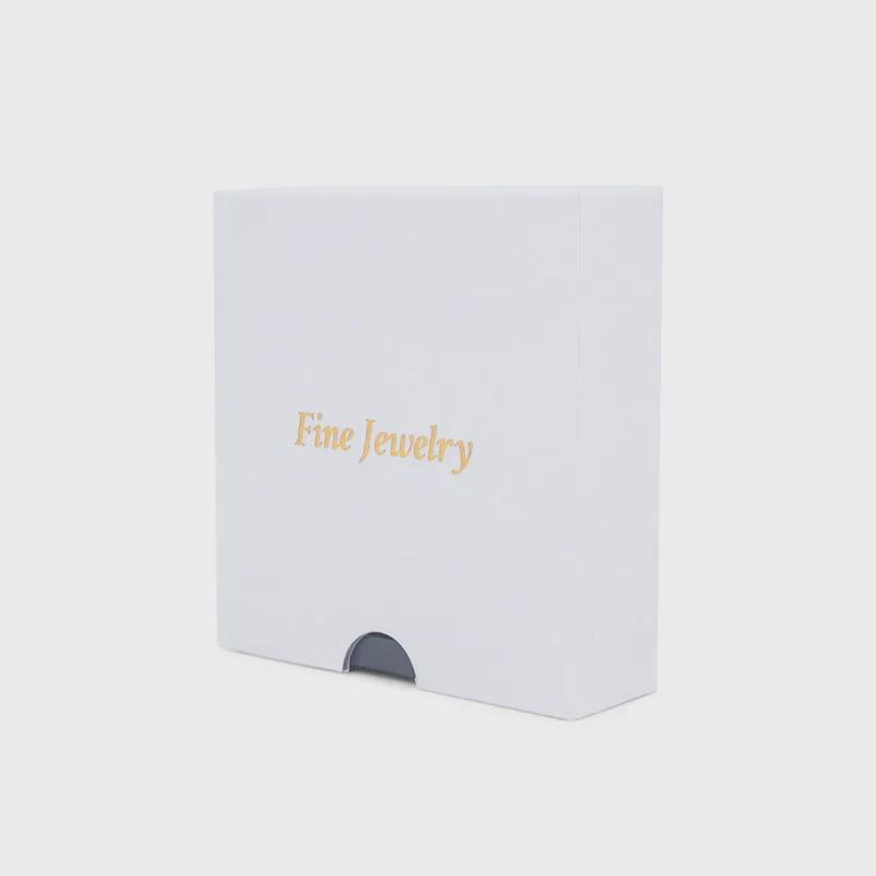 Willson White Jewelry Box with Drawer and PE Transparent Film Packaging for Rings, Earrings, and Necklaces - Free Shipping