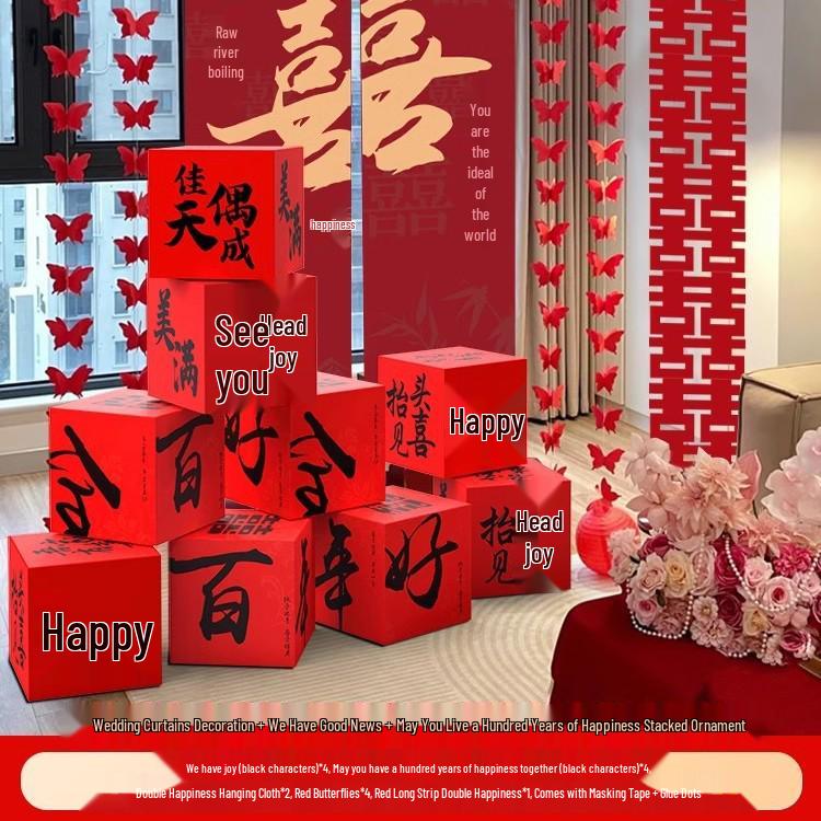3D Xi Character Floor Décor for Wedding Bedroom and Living Room Display Set