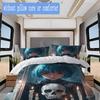 Dark-style girl Pattern Bedding,Quilt Set Quilt Cover Pillowcase Home Birthday Gift (1*duvet cover+2*pillowcase,without core)XSJT0917225