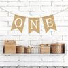 Elegant Celebration Banners for Infants Soft Linen Swallowtail Flag Jewelry Babies 1 Year Birthday Party Decorations