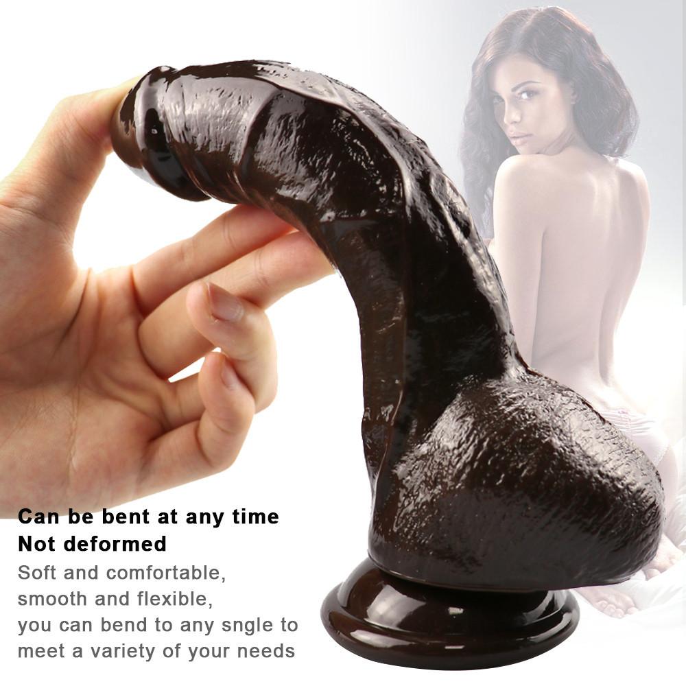 Brauner realistischer Dildo Strap-on-Dildo Höschen Analplug Gay Adult Game Sexspielzeug für lesbische Frauen Paare Erwachsene Masturbation Dick