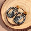 New Lovely Magpie Cowboy Duck Wooden Earrings for Women Cute Cartooon Birds Monkey Animals Drop Earring Funny Jewelry Gifts