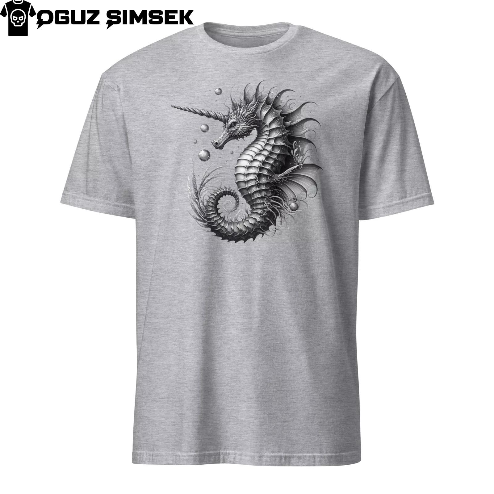 Abyssal Equinara - Seahorse with a Unicorn Horn Unisex T-Shirt Mens Womens Tees Top Tee L