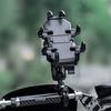 Electric Bicycle Navigation Holder 360 Rotation Handlebar GPS Navigation Bracket with Shock Absorber Adjustable for 4.7-7.1 Inch