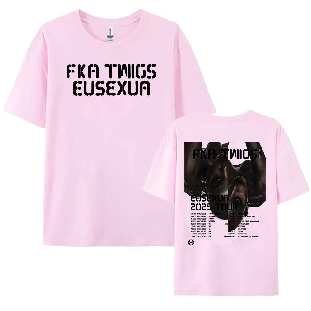 2025 Album Eusexua 2025 Tour Tshirts Singer FKA Twigs Printing Tshirt Cotton Soft Short Sleeve Teeshirt Unisex Streetwear Tees