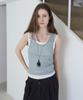 FROMWHERE Layered Sleeveless Top Mint