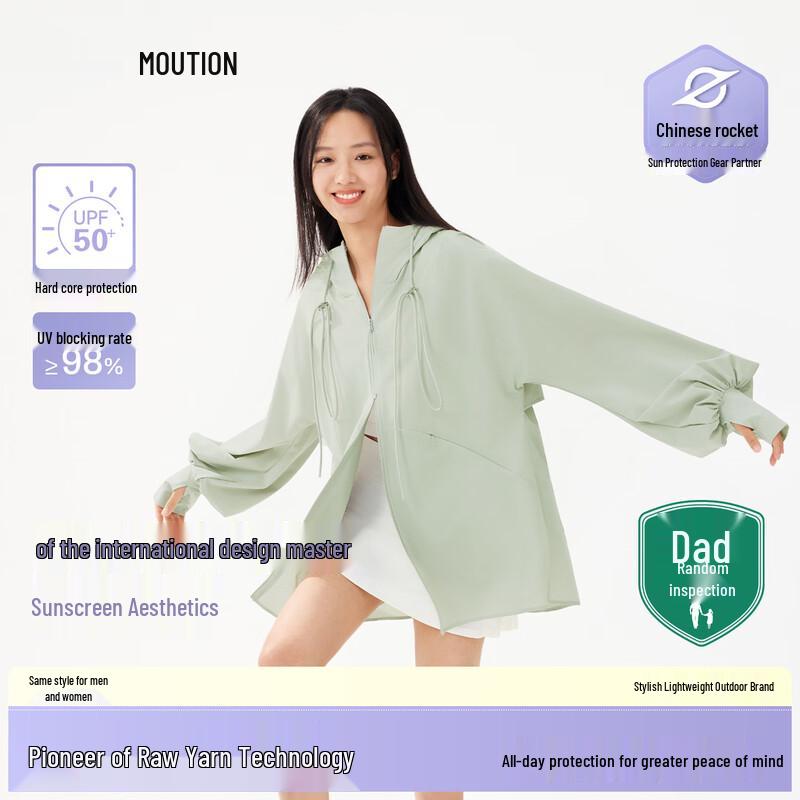 Unisex Hooded Mid-length UV Protection Sun Jacket L