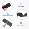 uxcell 1/2" Heat Shrink Tubing Waterproof 3:1 Double Wall Marine Adhesive Industrial Heat Shrink Tubing Wire Wrap 20ft Black