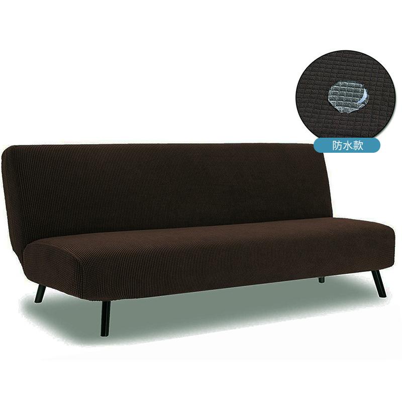 Wasserabweisender ärmelloser Sofabett-Schutz Einfarbig Dehnbare Schutzhülle Klappmöbel Home Futon Sofa Bank Abdeckung S 120-145cm