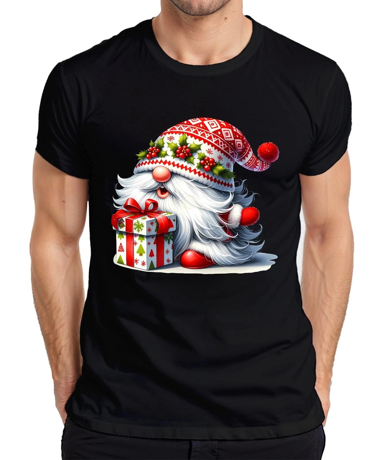 Kreativer Nikolaus mit Geschenk Weihnachtswichtel Feiertage Herren T-Shirt XL