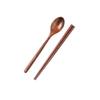 Portable Wooden Cutlery Set: Chopsticks, Fork, Spoon with Cloth Bag for Outdoor Travel