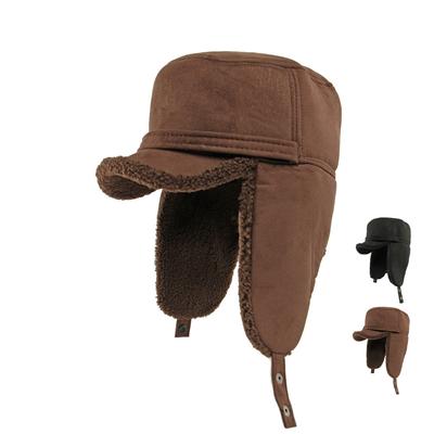 Middle-Aged and Elderly Cap Men Bomber Hat Winter Ear Protection Warm Cap Father Cap Flat Cap