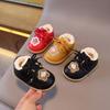 Winter Baby Shoes, Fleece-Lined Thickened for Boys and Girls, Lace-Up Soft-Soled 0-1-2 Years Old Warm Cotton Shoes.