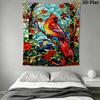 Glass Parrot Pattern Home Decor Tapestry, Wall Hanging, Decorative RV Wall Cloth.MGT0918134
