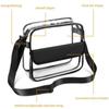 PVC Clear Shoulder Bag Waterproof Crossbody Messenger Bag Casual Beach Tote Bag  Summer
