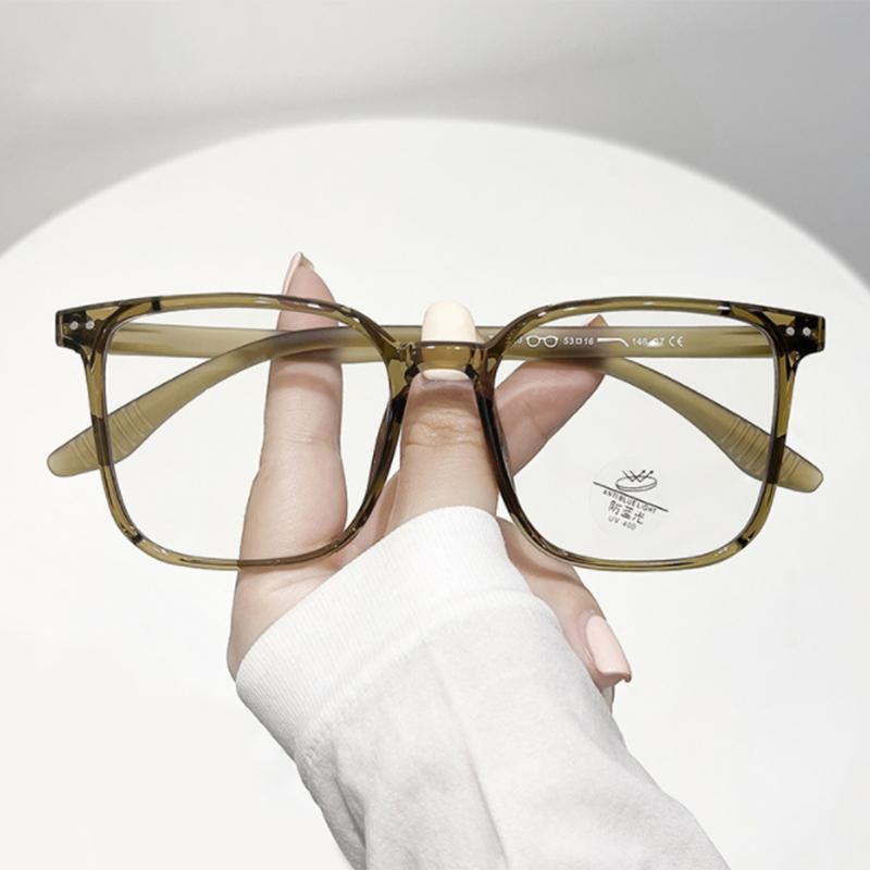 

Oversize Big Frame Round TR90 Glasses Prescription Spectacles Myopia -0.5 To -6.0 , Hyperopia +0.5 to +6.0 Customize