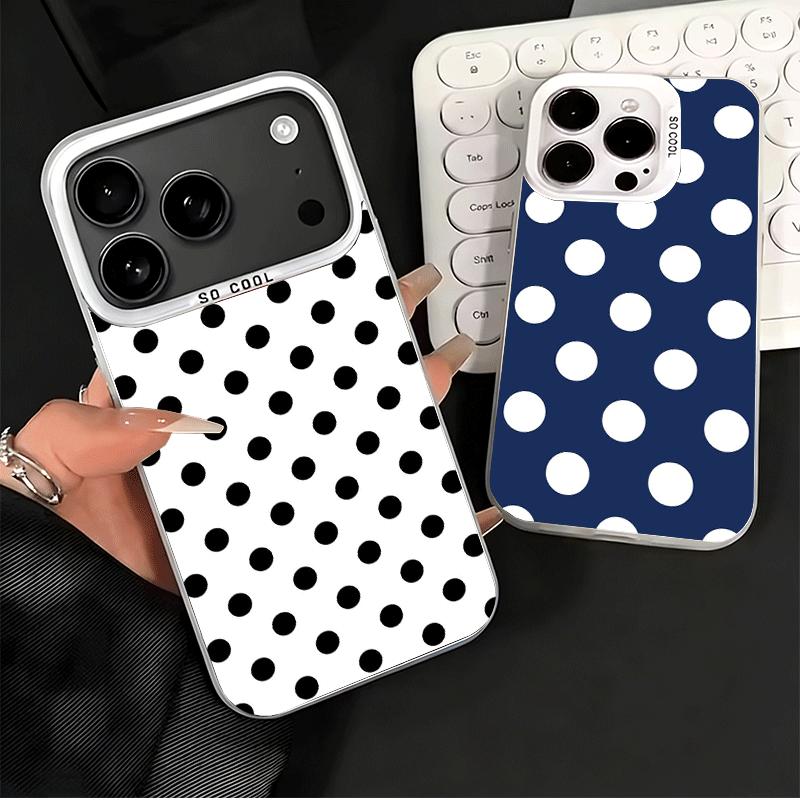 Kropki Art Fashion Design Miękkie Etui na Telefon dla iPhone 15 16 17 Pro Max 17Air 16E 14 Plus 13 12 Mini Odporne na Wstrząsy Pokrowiec Tylny She